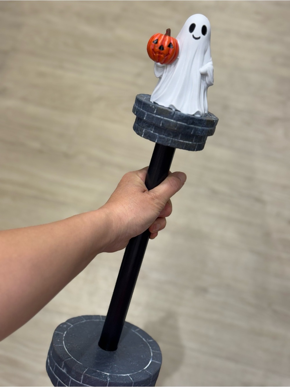 Halloween Ghost paper towel holder  - White and Orange